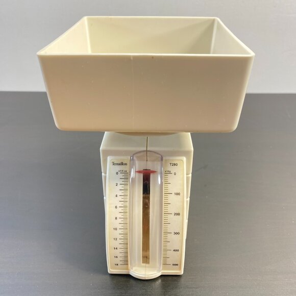 Vanilla White Plastic TERRAILLON Kitchen Scales, Max 500 G, Working, Vintage - Picture 9 of 10